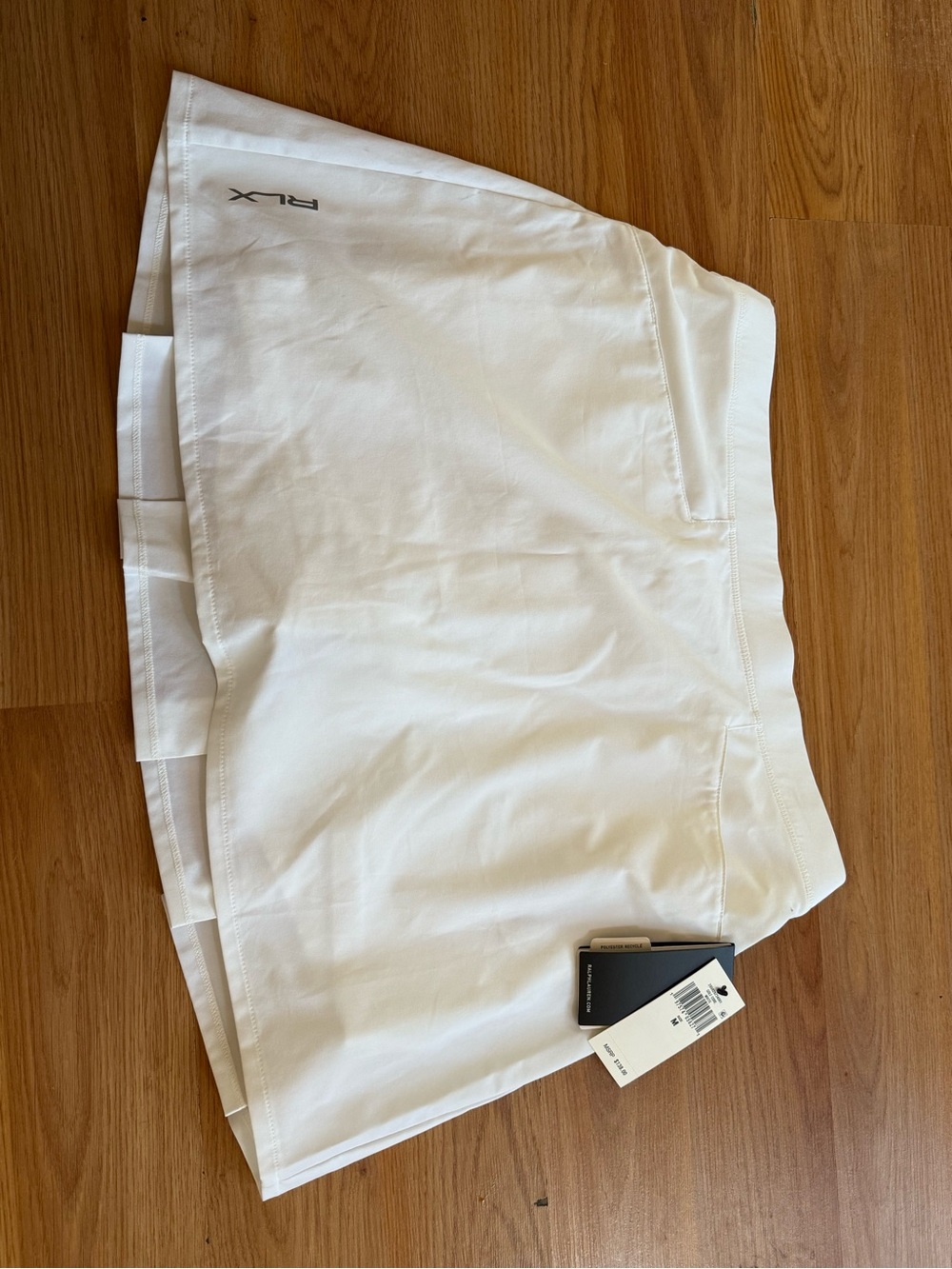 RLX Ralph Lauren Golf Core Women’s Pleated Stretch Pull-On Skort White M